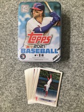 2021 Topps Series 1 Baseball Bryce Harper empty metal tin w/18 gold star cards 