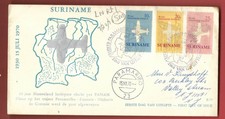 SURINAMETO USA-1970 SCARCE DOMESTIC AIRMAIL SERVICE.FDC WITH SET.15.VII.70.RARE