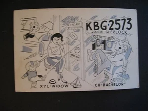 Vintage Postkarte Amateurfunker Kingston NY Familienzirkus - Bild 1 von 2