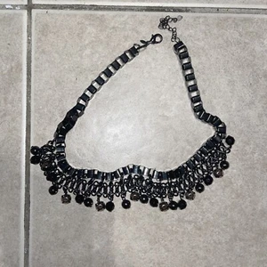 SIGNED NWT Statement black necklace - Picture 1 of 5