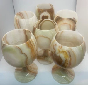 Juego de 6 copas de ónix - Imagen 1 de 8