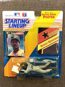 Starting Lineup Rickey Henderson Oakland A's 1991 Figure Card Vintage Sealed
