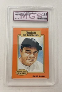 1987 ALL-TIME GREATS BASEBALL BABE RUTH GEMMA COME NUOVA MINT 10 - Foto 1 di 6