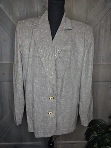 Vintage 80s Criscione Rhinestone Blazer sz XL - Picture 1 of 4