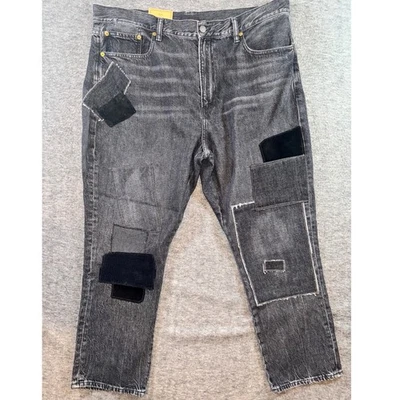 Polo Ralph Lauren Avery Boyfriend Jean Parcheado Negro Lavado Envejecido Talla 38 NUEVO Foto 1 de 4