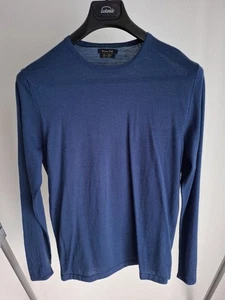 Massimo Dutti Pullover Größe L Herren Merino Wolle Blau Top Zustand - Bild 1 von 3
