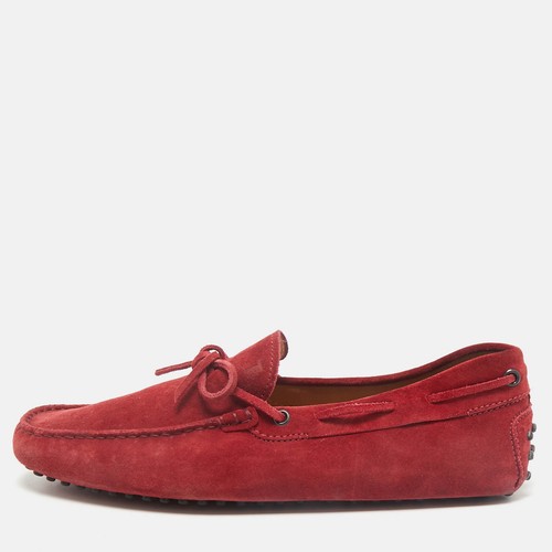 TOD’S Mocassini slip on Tod's in camoscio rosso scuro taglia 43