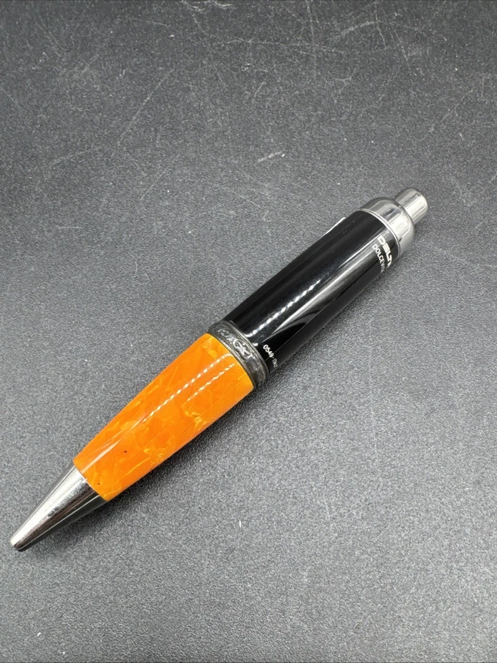 RareDelta Dolce Vita Roller Ball Pen  #0549-Italy Orange Marbled/Black 4.62 “ - Image 1 of 4