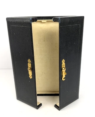 Joyero para collar de presentación de doble puerta forrado de satén y terciopelo vintage Foto 1 de 4