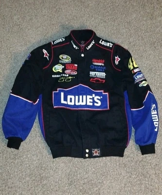 NASCAR Jimmie Johnson #48 Team Lowe's Racing Jacket Black Authentic Medium M - Image 1 of 3
