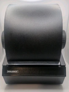 Rolodex Model 5350 Black Metal Rotary File Blank Cards Dividers Key Vintage - Picture 1 of 5