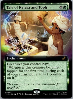 1x (207 TLE) Tale of Katara and Toph - FOIL - EXTENDED ART MTG Avatar: The Last  - Image 1 of 2
