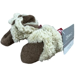 ZUTANO Mocha Heather Cozie Cozy Fleece Fur Lined Booties 3M NWT Brown Tan - Picture 1 of 4