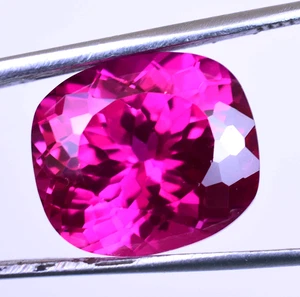 24.20 Ct Natural Mogok Rose Red Ruby Cushion Stunning CERTIFIED Loose Gemstone - Picture 1 of 6