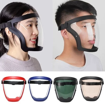 Cubierta de cabeza súper protectora protector facial completo máscara de seguridad antiniebla transparente ☾ Foto 1 de 4