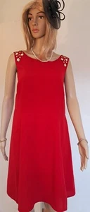 Special Occasion Dress By Papaya, Red With Shoulder Embellishment, Size 16, D101 - Picture 1 of 6
