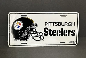 Vintage 1993 Pittsburgh Steelers METAL Booster License Plate (Sealed) - Picture 1 of 20