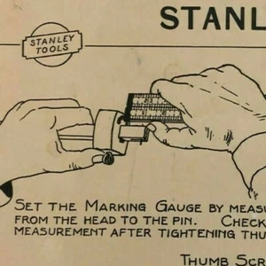 Vintage 1930 Stanley Tools Double Sided Pressboard Instructional Chart (7 of 14) - Picture 1 of 10
