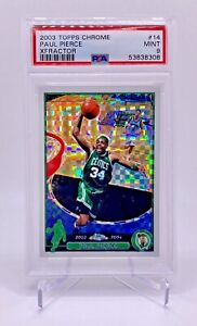 2003 Paul Pierce Topps Chrome Xfractor Boston Celtics Rookie Card 122/200 PSA 9