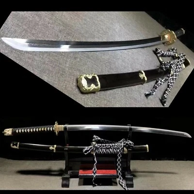 Hand Grind Damascus Folded Steel Japanese Samurai Sword katana Sharp Blade