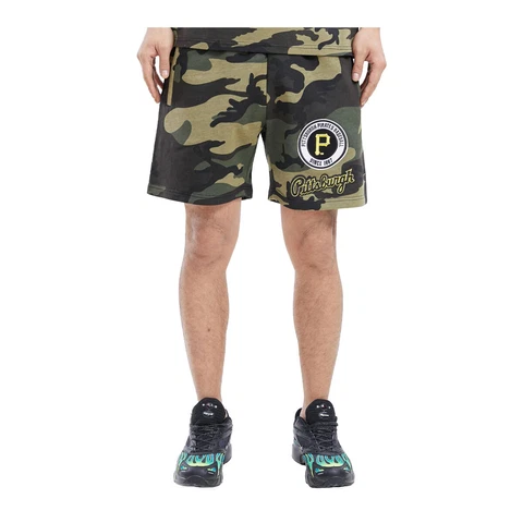 Pro Standard MLB Pittsburgh Pirates Stacked Logo Mens Camouflage Shorts,Size 3XL Cover