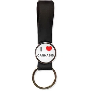 Cannabis I Love Silicone Loop Key Ring (35mm x 120mm) - Picture 1 of 8