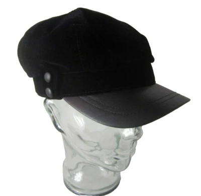 Mujer Terciopelo Retro Newsboy Cabbie Gorra Imitación Cuero Visera Negro Talla Única 8 Panel Foto 1 de 4