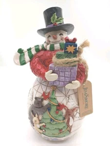 Jim Shore Full Of Good Cheer Heartwood Creek 2021 Enesco Snowman Open Box - Bild 1 von 8