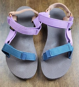 Teva Original Universal Sandals Multicolor Womens 8 Pink Blue Orange - Picture 1 of 14