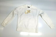 Nike Air Girls Sweater Sleeve Gold Swoosh Size M