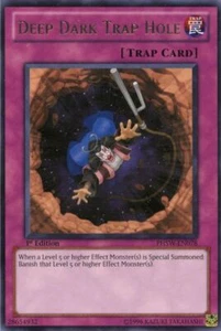 Yugioh Deep Dark Trap Hole PHSW-EN078 Rare 1st Ed VLP x3 - Picture 1 of 1