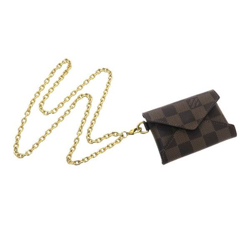 LOUIS VUITTON（LV） Collana Louis Vuitton Kirigami Damier Borsa Monete Catena Oro Giappone