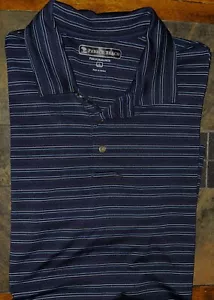 Mens Pebble Beach Performance Short Sleeve Navy Golf Polo Shirt Large - EUC - Picture 1 of 2