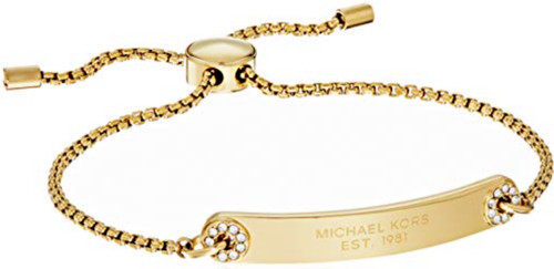 Bracciale MICHAEL KORS Brillante Oro Giallo S Acciaio Scorrevole Cristalli MKJ6351710