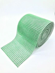 Diamanteffektband mit grünen Farben Kuchen Zierleiste Nähen Brautkleidung UK - Bild 1 von 1