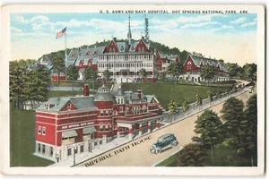 U.S. Army And Navy, Hot Springs National Park, ARK VTG Postcard SK2. - Picture 1 of 2