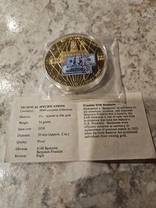 Ben Franklin Proof Commemorative Coin Bank Notes Of the USA  - Picture 1 of 4