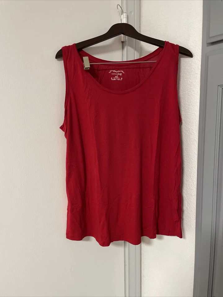 Maison Jules Red Crew neck Sleeveless Top Size XXL - Image 1 of 4