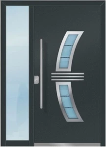 Beidseitig flügelüberdeckend ALUMINIUM Alu Haustür Ud 0,92 1320 05 Seitenteil - Bild 1 von 12