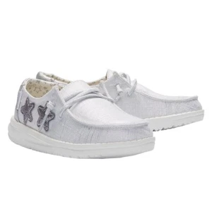 Hey Dude Children's Wendy Silver Star Shoes 130123921 - Picture 1 of 5