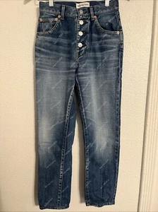 Balenciaga All Over Logo Women Jeans Pants Size 24 - Picture 1 of 5