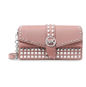 Michael Kors NWT Rose Saffiano Leather Greenwich Convertible Shoulder Bag - Picture 1 of 16