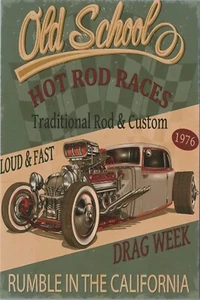 Hot Rod Races Rumble in California ~ New 2024 Image Card 4x6 inches UNP 10326.2 - Picture 1 of 7
