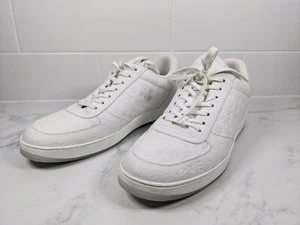 Louis Vuitton LV Rivoli Monogram White Leather Sneakers Shoes UK 8 US 9 - Picture 1 of 8