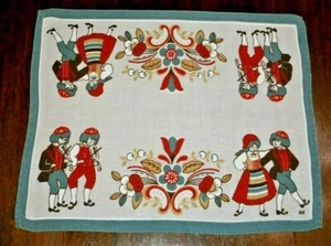 DE COLECCIÓN BAILARINES SUECOS, VIOLINISTAS, DISEÑO KURBITS POR HILL 15.25"X 12" TAPETE SUECIA - Imagen 1 de 3