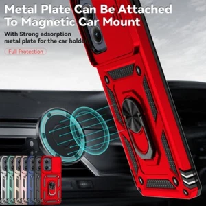 For Motorola Moto Edge 5G 2024 Luxury Shockproof Camera Slide Stand Ring Case - Picture 1 of 23