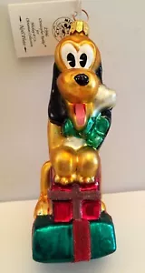 Christopher Radko 1996 NOEL PLUTO Disney Mickey & Co Edición Limitada con etiqueta - Imagen 1 de 7