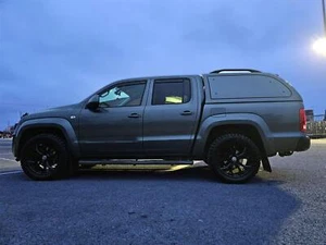 Black Side Bars For Volkswagen Amarok 2010 - 2016 Polished Stainless Nerf Tube - Picture 1 of 10