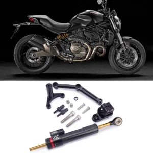 Kit de soporte de montaje amortiguador de dirección ajustable para Ducati Monster 821 2014-2021 - Imagen 1 de 7