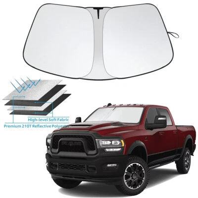 Cubierta plegable UV personalizada para parabrisas Ram 2500 3500 2010-2024 Foto 1 de 4